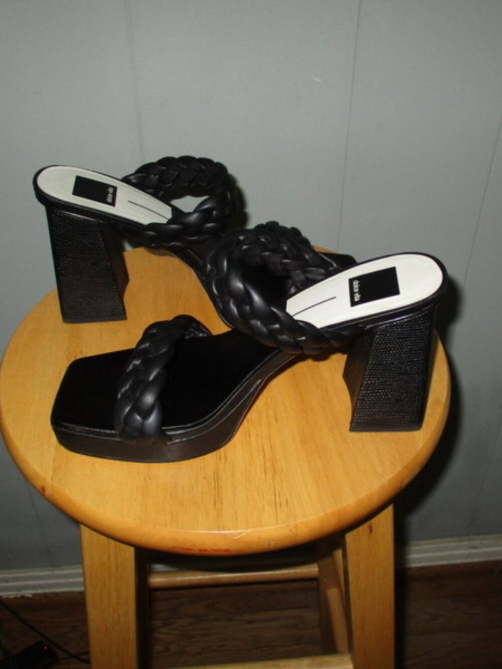 DOLCE VITA Black Platform Mule Sandals